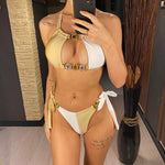 8 Colors Diamond Rhinestones Splicing Bikini Women Swimwear Female Swimsuit Two-Pieces Bikini Set Bather Bathing Suit Swim V5132