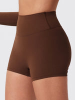 Hearuisavy Summer Elastic Scrunch Yoga Shorts Push Up Gym Leggings Cycling Workout Short Women Quick-Dry High Waist Sports Pants