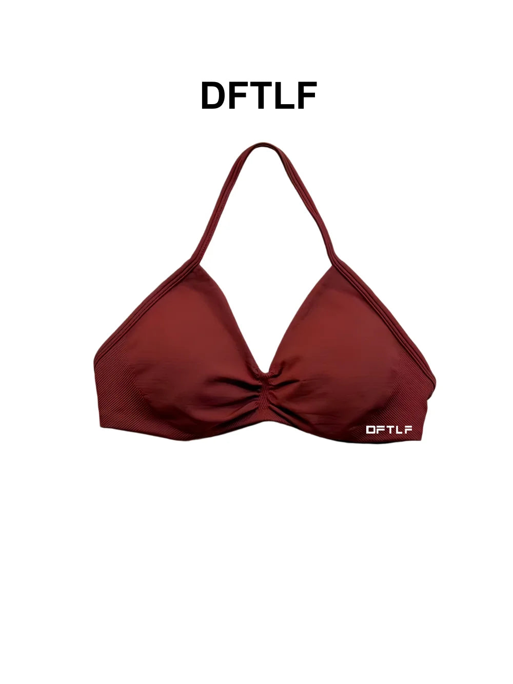 DFTLF Impact Strappy Bra Women Seamless Gym Underwear High Support Halter Sexy Sports Clothing Push-up Yoga Workout Tank Top