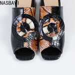 NASBAVI Out Outdoor Slippers Latest Luxury Shoes Women Designers Ladies Shoes and Sandals Wedding Shoes for Women Big Size 45 46