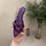 France Bow Open Toe High Heel Elegant Sandals and Slippers Women's 2026 Summer New Luxury Brand Women's High Heels.