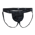 Men's Jockstrap PU Leather Underwear Pouch Panties Sexy Lingerie U Convex Low Waist Men Underpants Sensual Hombre