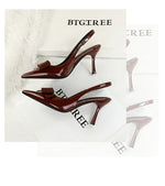 Luxury Designer Burgundy Suede Ankle Strap Pumps Sexy Pointed Toe Ankle Buckle Elegant Heels Fashion Wedding Party Shoes Shoes