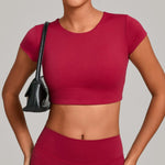 Sports Muscle Back Tee Without Padded Women Backless Sports Shirts Workout Gym Training Yoga T-Shirt Outdoor Open Back Tops