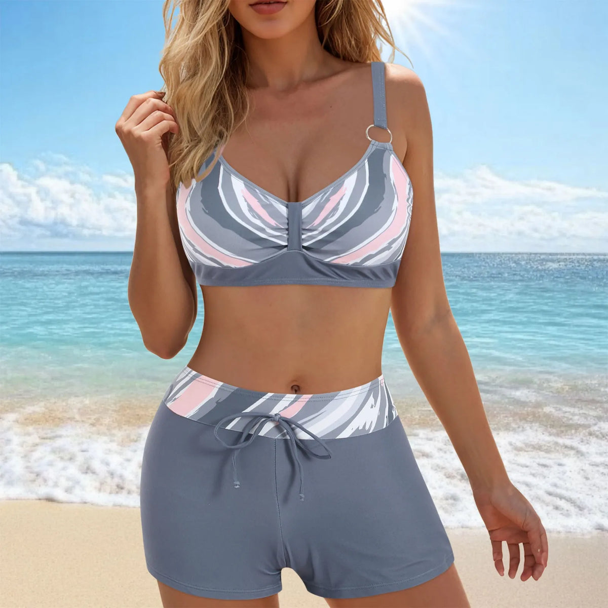Women'S Two-Pieces Tankini Bikinis Swimsuit Outfit Women High Waisted Bikini Sexy Push Up Two Piece Swimsuits купальники женские