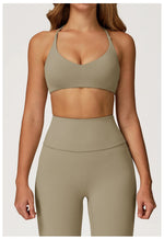 Summer U-Shaped Multi-Strap Cross Back Women Pilates Fitness Sports Bra Top Gym Yoga Athletic Tight Workout Jog With Chest Pad