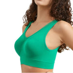 Women Wide Strap Seamless Tank Bra Without Pads Plus Size Knit Sports Bralette Wireless Bra Vest Crop Top Sexy Lingerie S-5XL
