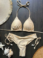 New Solid Color Bikini Set 2026 Women's Swimsuit Hanging Neck Rope Split Swimsuit 2-piece Set Summer Beachwear