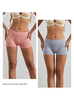 Women's underwear, compression pants, sports shorts, solid color underwear, comfortable and close fitting flat underwear