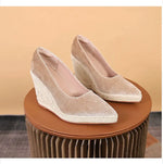 Spring Summer Shoes Women High Heels Fashion Ladies Wedges Party Shoes Retro Straw Shoes Women Pumps Wedge Heel 8.5cm