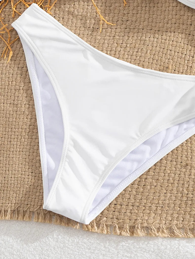 Seashell Bandeau Bikini 2025 Sexy Women Swimsuits Female Swimwear Thong Bikini Set Brazilian Biquini Swimming Suit Beachwear