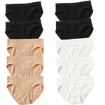 10Pcs/Set Seamless Panties Women Low Rise Panties Sports Briefs Underwear Comfort Underpants Female Sexy Lingerie