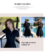 Swimsuit Women's Summer New Jumpsuit Style Covers The Abdomen and Above, Plus Size Sports Hot Spring Swimsuit
