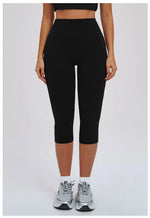 Yoga Pants Women Cropped Pants Sports Pants Fitness Leggings Tights Breathable Quick-drying High Waist Running Workout Pants