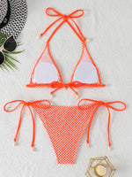 2026 Halter String Triangle Bikini Women Sexy Swimwear Female Mesh Swimsuit Solid Bathers Bathing Swimming Swim Suit Beachwear