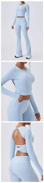 Women's Versatile Yoga Suit Set Tight Fitting and Beautiful Back High-end Sports Suit Outdoor Running and Leisure Fitness Suit