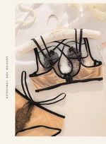 Ultra-thin Sexy Lace Hazy Attractive Comfortable Soft Steel Ring on The Support To Prevent Sagging Cross Beautiful Back Change