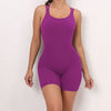 Seamless Yoga Jumpsuits Sports Fitness Pleated Peach Hip-lifting Beauty Back Dance Jumpsuit Workout Gym Shorts Set for Women