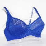 Plus Size Womens Lace Bra Lager Bosom See through Bralette Underwired Sexy Lingerie 34 36 38 40 42 44 B C D DD E F Cup