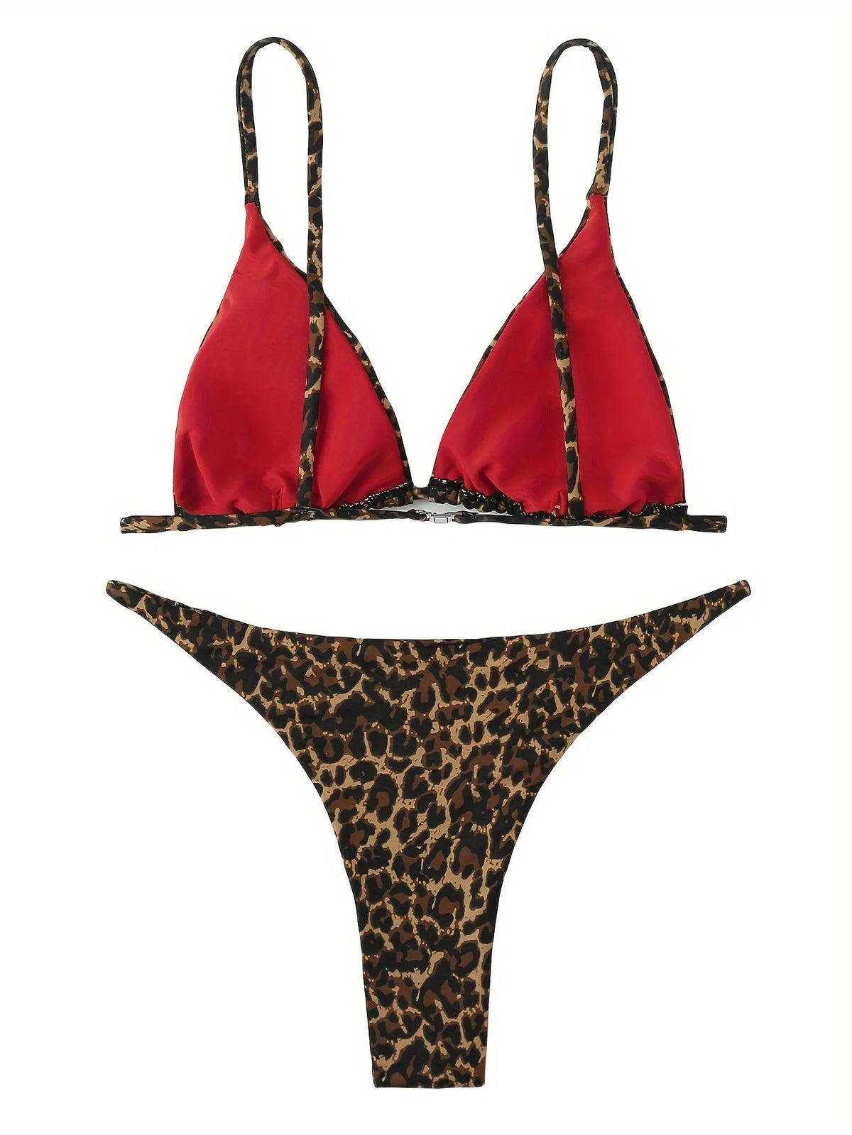 High Cut Micro Bikini Women Brown Leopard Bandage Push Up Bra Swimsuit Sexy Bathing Suit Padded Thong Swimwear Biquini 2026