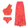 2023 High Quality One Piece Swimsuit Floral Rhineston Printed Push Up Women Bikini Set Swimwear Slimming Bathing Suit Beach Wear