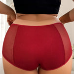 High-Quality Plus Size Women's Briefs Mid-Rise Solid Color Cotton Crotch Soft Breathable Seamless Comfortable Casual Underwear