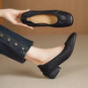 Comfortable Commuting Leather Shoes, French Style Shallow Low-Heel Single Shoes, Popular Women's 2026, Soft Sole Granny Shoes