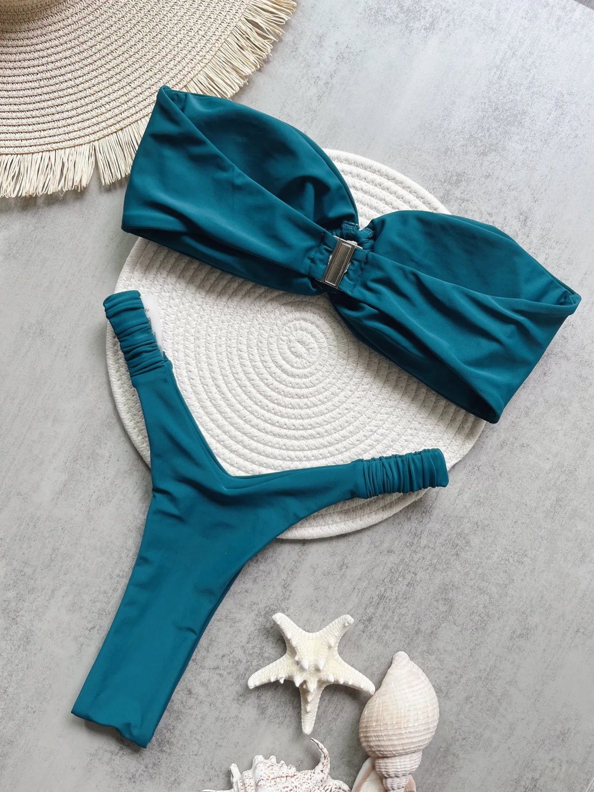 Micro Bikini Push Up Women Swimsuits 2024 Sexy Female Swimwear Brazilian Bikini Set Thong Biquini Swimming Suits Beachwear