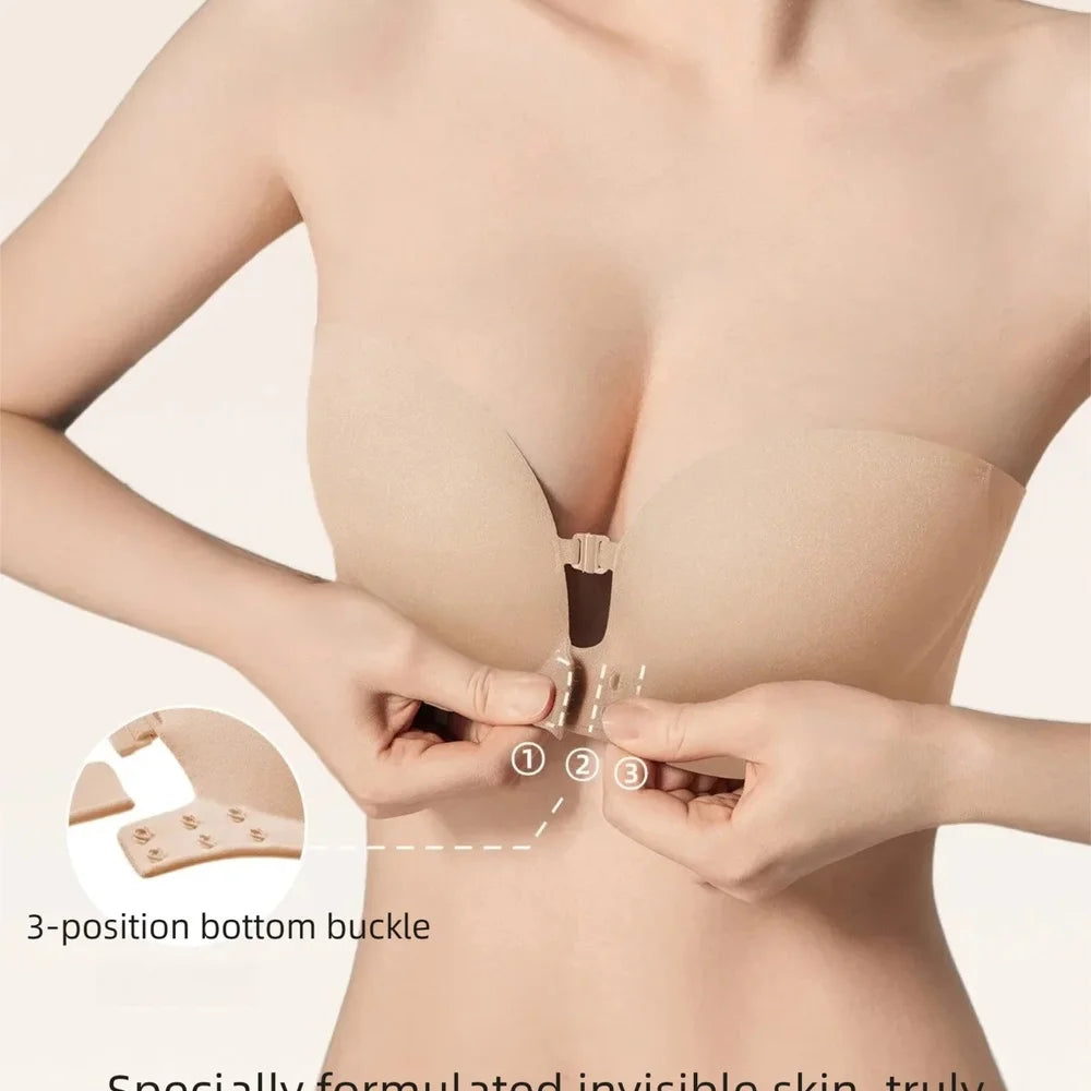 Body Foundation Skin Tone Shapewear Flawless Nude Seamless Bra Tummy Control Push Up Invisible Cooling Ice Silk Wedding Date