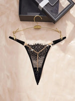 Simple Body Thong Garter Panty Metal Chain Porn Design Woman Gstring Panties Erotic Lingerie Women Underwear 1PC Sexy Underpants