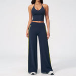 2 Pieces Women's Tracksuit Workout Clothes Yoga Set Sportswear High Waist Bell-bottoms Sexy Fitness Bta Sports Suit Gym Clothing