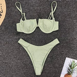 Underwired V-Bar Bikinis 2026 Polka Dot Bikini Women Swimsuit Female Swimwear Two Pieces Bikini Set Push Up Bathing Suit Swim
