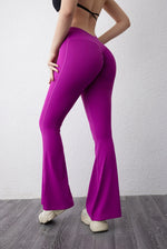 DIAS FIT JOY Peach flared pants for women's yoga high waisted and hip lifting tight pants wide leg fitness pants quick drying