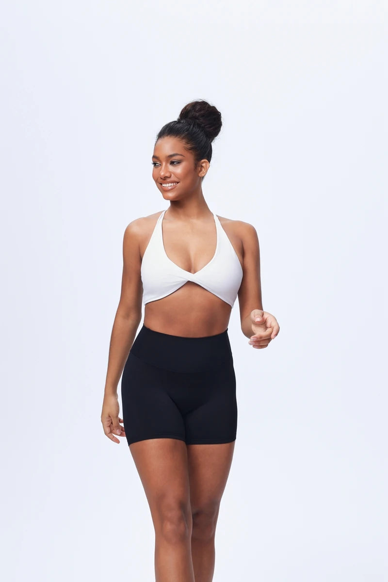 DIAS FIT JOY Women'sWorkout Sports Bras Beauty back Cross Padded Low Impact Fitness Bra Yoga Top Cycling Fitness