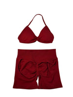 2 Piece DFTLF Impact Gym Set Women Sports Bra Shorts Sets Open Back Scrunch Butt Seamless Workout Jogging Sports Training Set