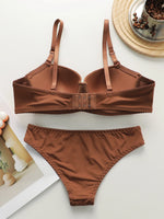 Hot selling solid color 2-piece underwear set multi-color daily four season Bra set comfortable to wear sexy Lingerie 2611