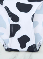 2024 New High Neck Bikinis Women Swimwear High Waist Swimsuit Cow Print Crop Top Halter Criss Cross Bikini Set Bating Suit Beach