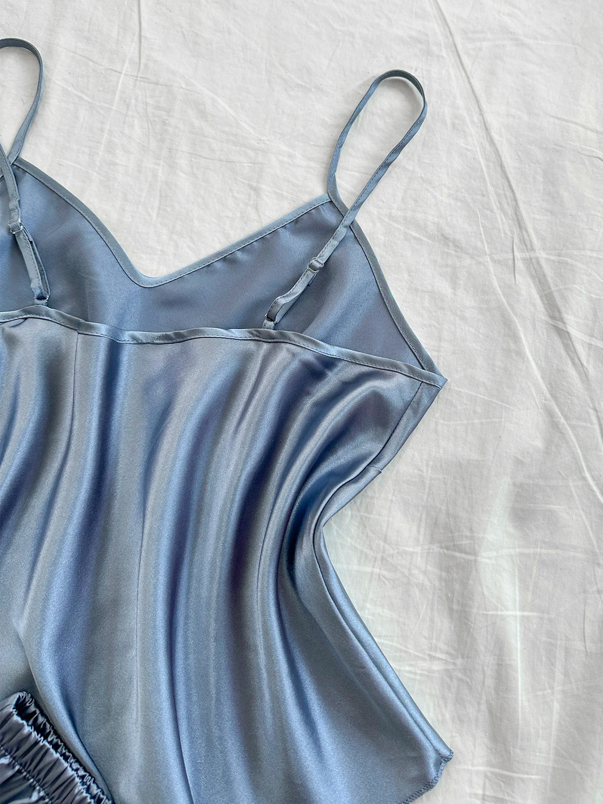Sexy Solid Women's Pajama Set Breathable Top and Ruffle Shorts Sleepwear Summer Loungewear for Home Relaxation