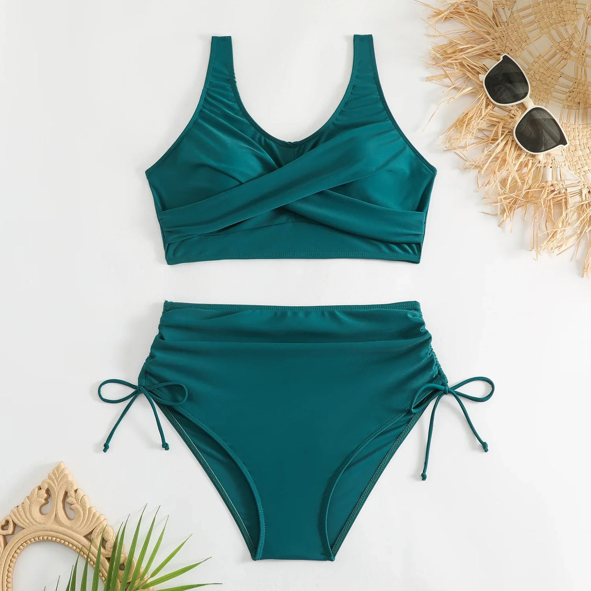 High Waist Bikini Set Sexy Push Up Swimsuit Women Print Beachwear Tummy Control Swimwear Adjustable Bathing Suit Bikinis 2026
