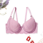 Beauwear Green Embroidred Floral Bra with Pendent Push Up Bra with Foam Pad Underwire Bras 75B 80B 85B-W8001