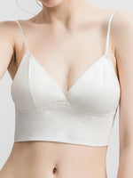 French triangle cup underwear female sense U-shaped invisible bra with large backless neck bra for small breasts