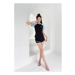 Swimsuit Women's Two-piece Split Sports Style Student Conservative Cover Belly Slimming Hot Spring Ins Style Plus SizeSwimsuit