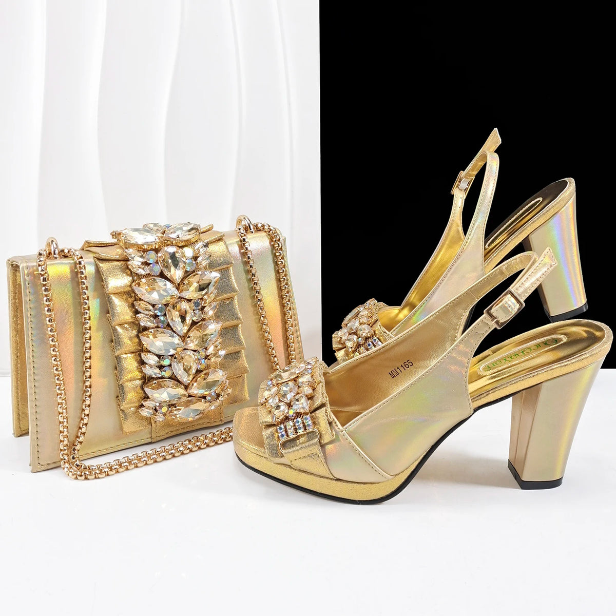doershowLastest Italian Design Fashion Style Ladies Shoes with Matching Bag Set 2025 Nigerian Shoes and Bag Set HFG1-2