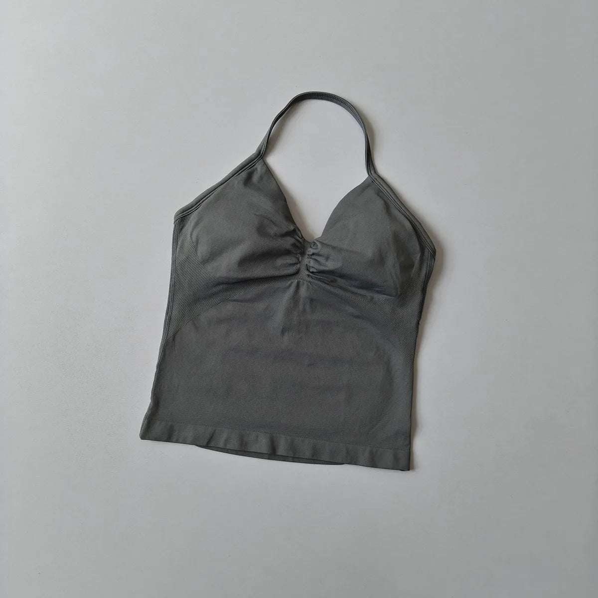 NO LOGO Women's Longline Strappy Backless Gym Top Scrunch Workout Open Back Bra Tank Top for Running Yoga Shirt