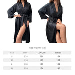 New Printed Women's Long Sleeve Nightgown Elegant And Comfortable Sexy Ice Silk Home Pajamas Simple Fashion Bathrobe Nightrobe