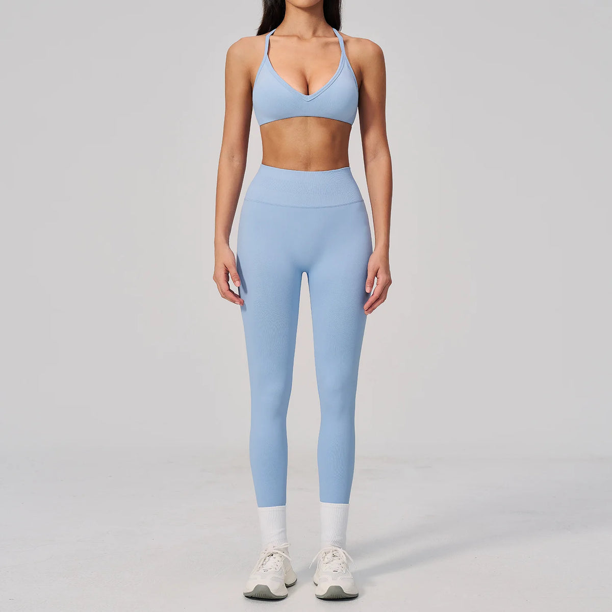 Breathable Quick Drying Yoga Set for Women Beauty Back Sports Bra High Waist Leggings Fitness Suit Outwear Gym Running Tracksuit
