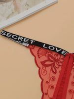 Women's Sexy Lace Floral Thong Low Waist Seamless Antibacterial Easy Wash Quick Dry Comfortable Underwear C926