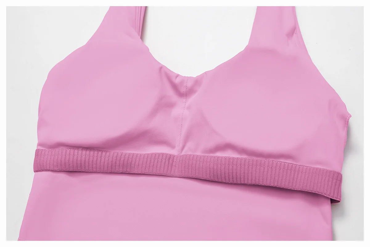Sexy Sports Bras Women Halter Yoga Bra Tank Top Fitness Gym Shockproof Seamless Running Workout Fast Dry Underwear Push Up Vest