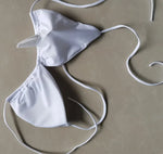 Summer Sexy Bikini set Push-up padded Bra Thong Split Swimwear Female Bandage Bathing Suit Adjustable Lacing Swimsuit Solid
