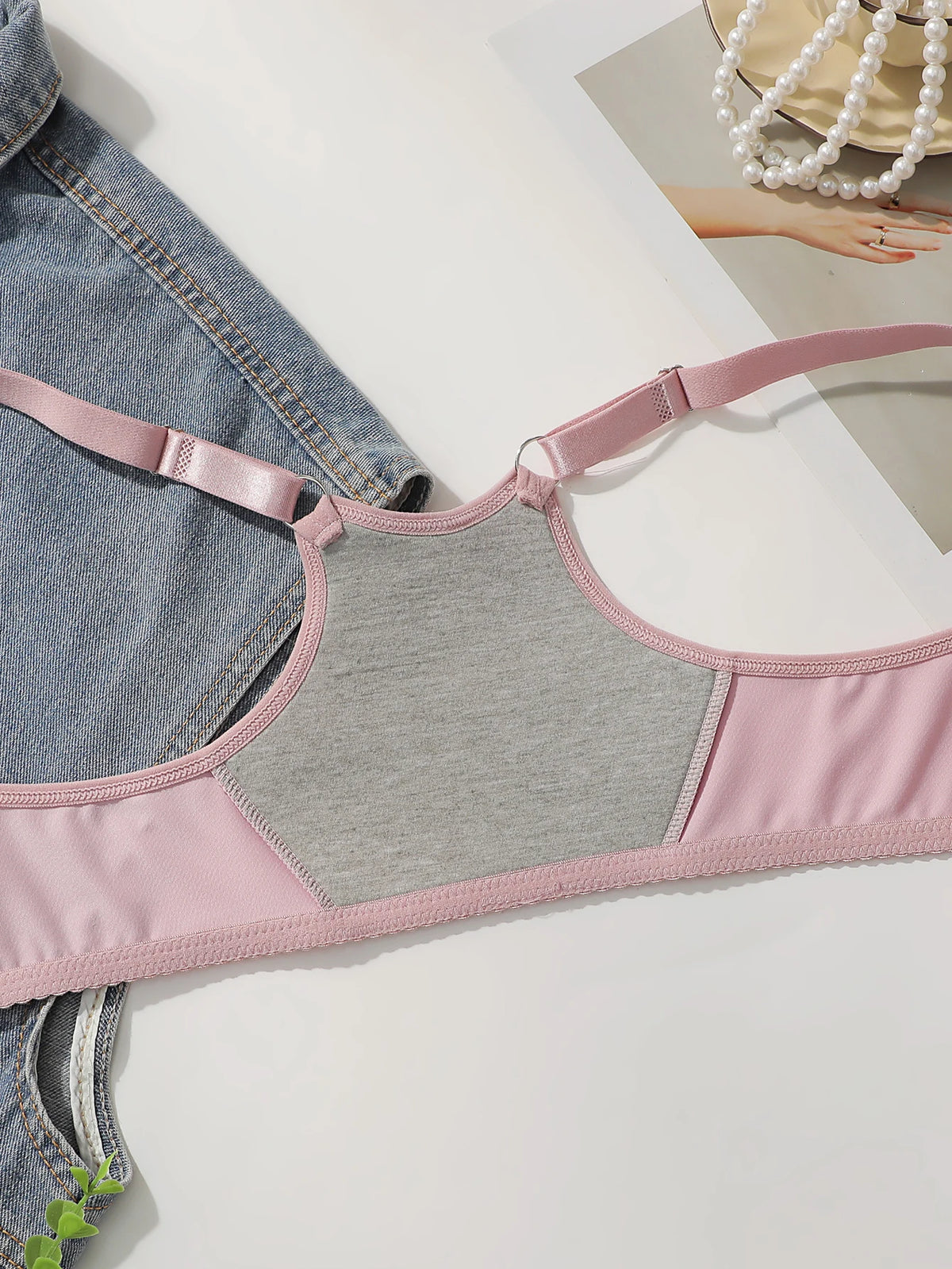 Plus size New Sweet Pink Front Button Underwear Sexy Gathering Large Size Underwear Easy to Wear and Take Off Lingerie MR3022